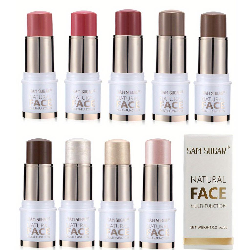 Rouge-Highlighting- und Konturierungsstift, aufhellender, matter Konturierungs-Stereostift für das Gesicht, Concealer, Rouge-Konturcreme, multifunktionaler Make-up-Stift