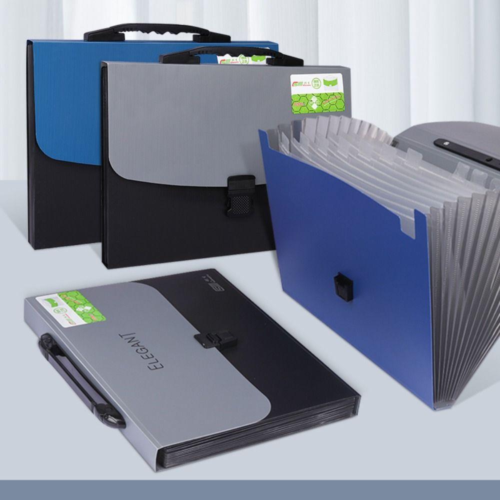A4 Storage Briefcase 13 Layer Document Pack Portable Expanding File Folder