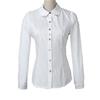 Shirt Turn-down Collar Slim Cotton Long Sleeve Collared Tops for Office
