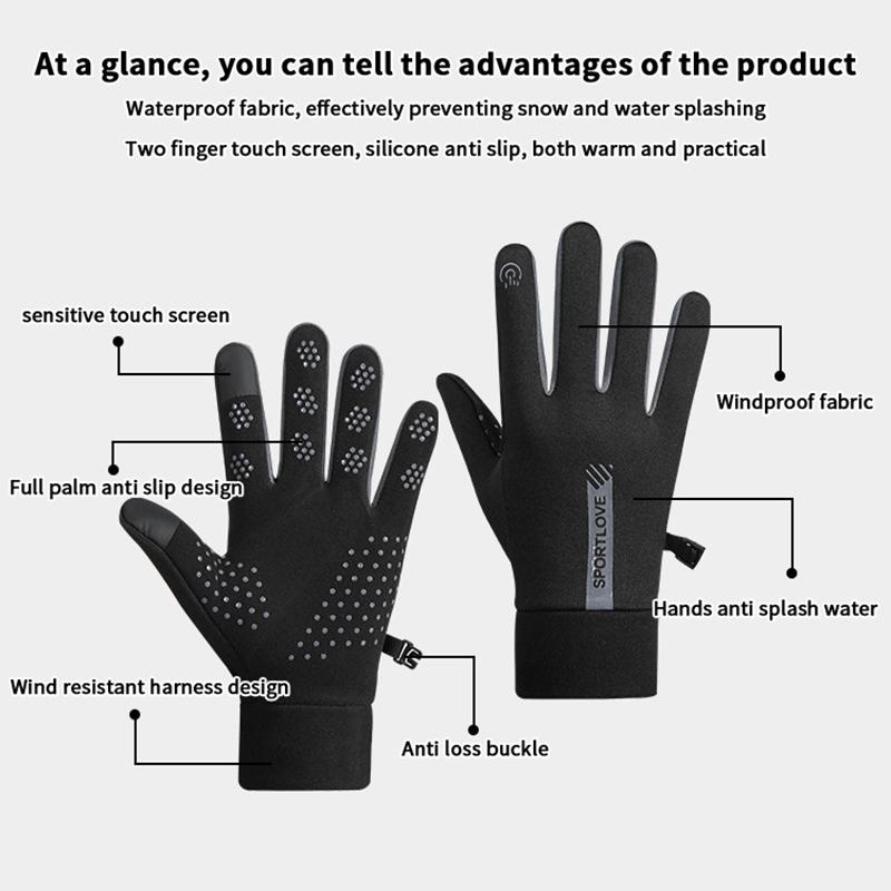 Rękawiczki zimowe męskie damskie rowerowe antypoślizgowe termiczne polarowe odporne na zimno wiatroodporne wodoodporne ciepłe outdoorowe do biegania narciarskie mitenki