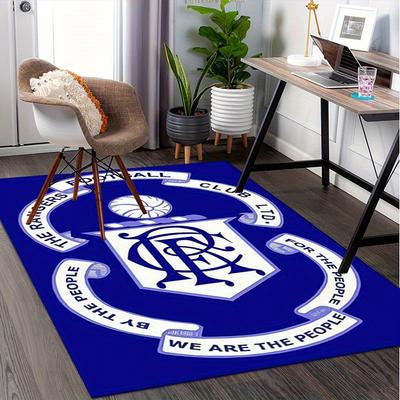 1 Stück Rangers Football Club, Wappen, Emblem Büro Teppich Weiches Polyester Eingangsteppich Waschbar Nicht s