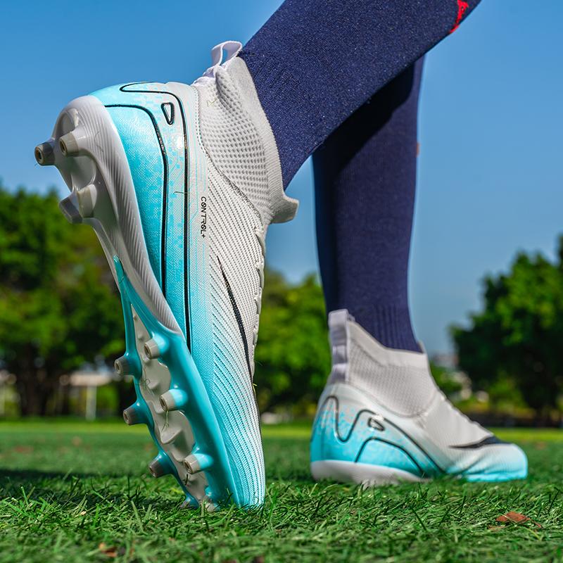 Men FG New Football Boots Society Cleats Tenis High Quality Training Sports Male Soccer Shoes Long Spikes Ankle Football Shoes