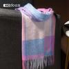 Red Bean Pure Cashmere Scarf Women's Autumn and Winter Warm and Cold Proof Scarf, Men's and Women's Universal Checkered Scarf