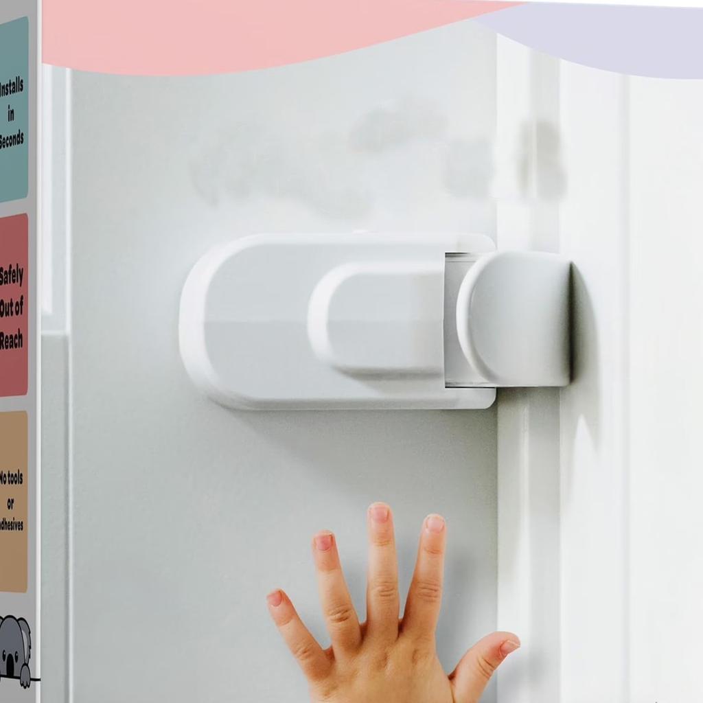 Safety Lock Child Lock Safety Snap-on Door Locks Cabinet Refrigerator Catch Lock Tool-free Adhesive-free Baby Safety Door Lock