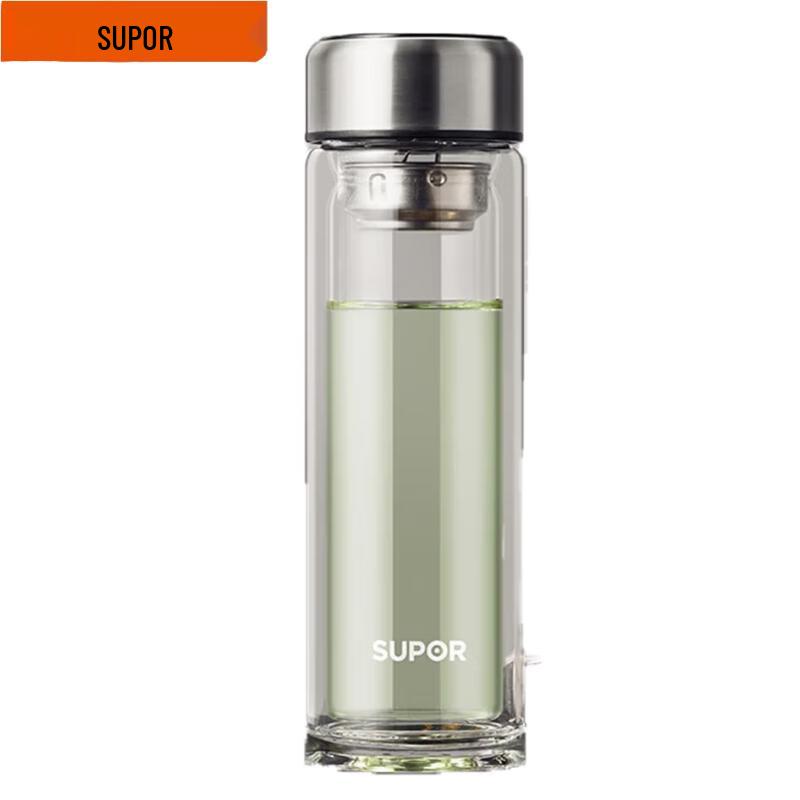 SUPOR 330ml Double-Layer Glass Tea Cup