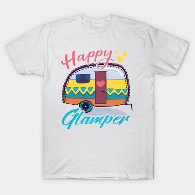 Buy T Shirt Women Happy Glamper Caravan 