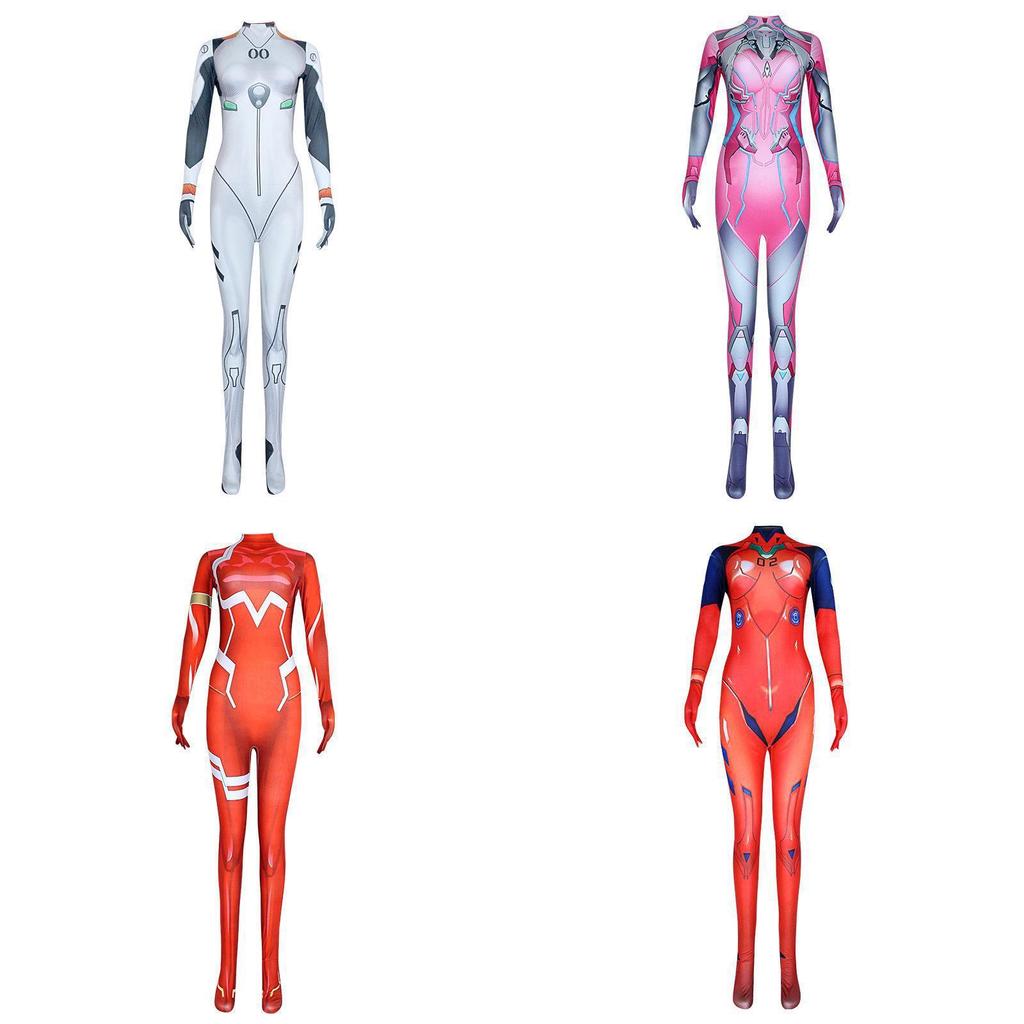 New Century Evangelion Asuka Cosplay Jumpsuit With Elastic Fabric For Anime And Game Character Role Play And Cosplay Show