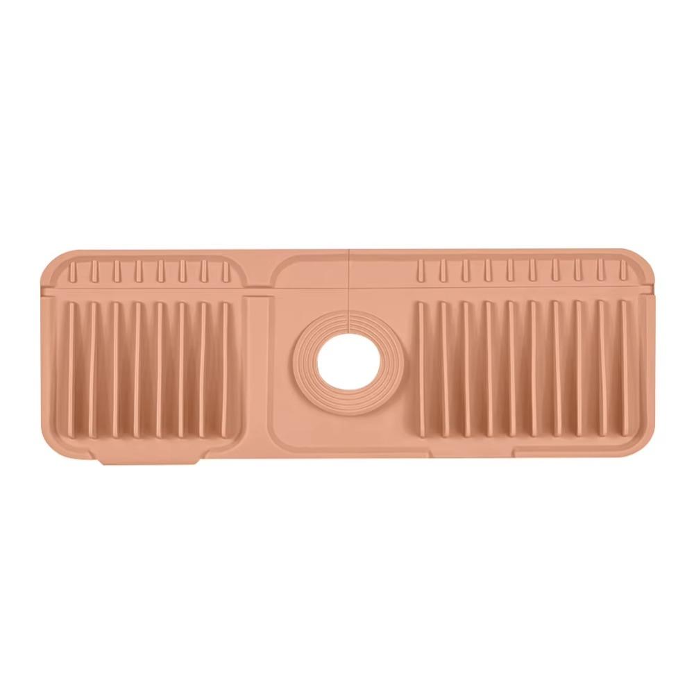 Non Slip Silicone Sink Drying Mat Slope Water Drip Catcher Reusable Countertop Protector  Counter