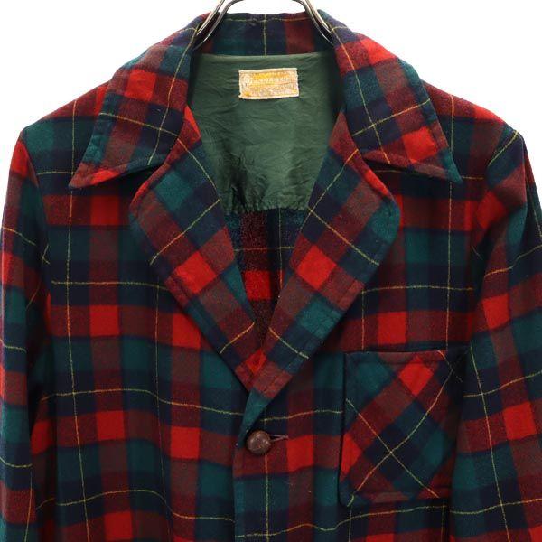 PENDLETON 50s vintage Check Pattern Long sleeve tailored jacket M Men's Used