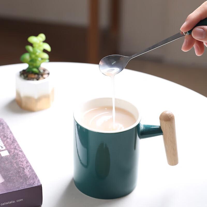 Creative Ceramic Mug with Wooden Handle