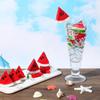 WILLBOND 12 Pieces Realistic Fake Watermelon Slices, Red, 1.96" x 0.39" Round, Summer Thematic Decorations for Kitchen, Party, Wedding