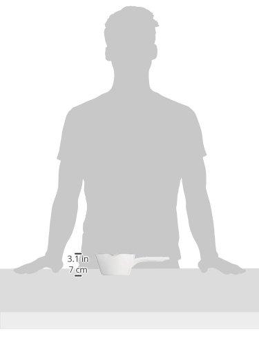 Fuji Enamel Stain-Resistant Milk Pan NEIGE, 14cm, 0.7L, Painted Finish, White, N-14M, with Measuring Tape