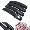 Black Carbon Fiber Door Handle Cover for Opel Astra J 2010~2015 2011 2012 2013 2014 Car Accessories Stickers Trim Set Chrome