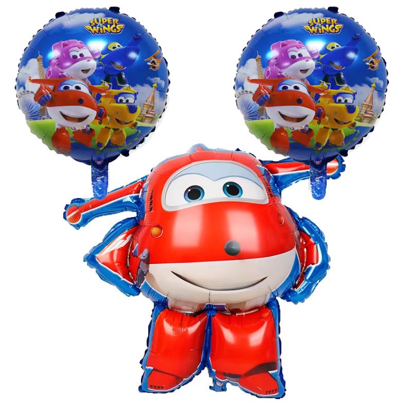 Fly Wings Foil Balloons Air Globlos Happy birthday Party Decoration Party Supplies Kids Favor Cartoon Movie Character Number Kit
