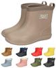 ORiental TRaffic Kids' Rain Boots, Waterproof, Warm, and Lightweight, Short Boots with Reflective Panels for Boys and Girls, Sizes 15-22cm, K-202