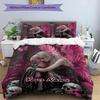 3PC Custom Name Gothic Angel Skulls Bedding Set Printed Bedding Set Duvet Cover Closure Includes 1 Duvet Cover & 2 Pillowcases for All Seasons Bedroom