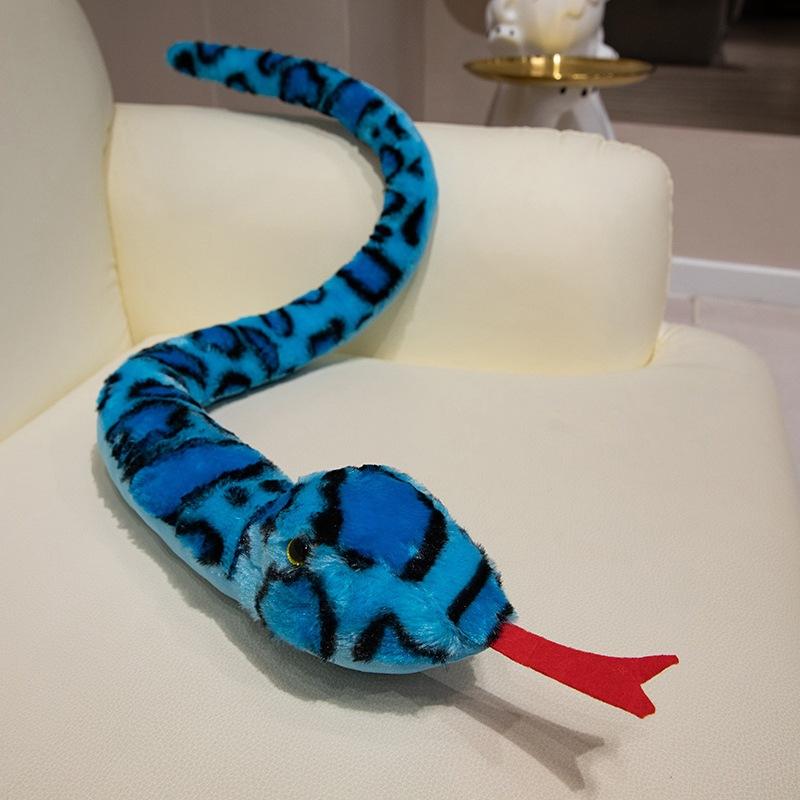 Glowing colorful snake doll plush toy doll big snake zodiac snake doll boy trick rag doll