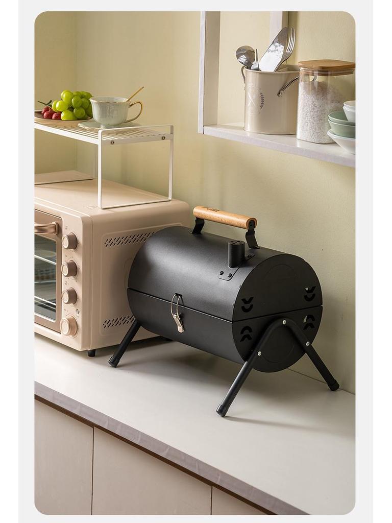Φορητό Σετ Ψησταριάς με Κάρβουνα: Σχάρα Μπάρμπεκιου για Κάμπινγκ Εξωτερικού Χώρου και Εργαλεία για Οικιακή Χρήση