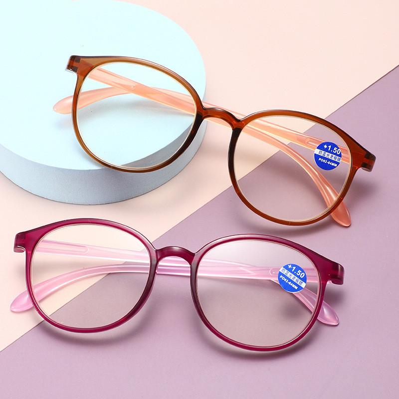 New Reading Glasses Women Presbyopia Anti Blue Light Reading Eyeglasses Men Mother Round Eyewear +1.0 +1.5 +2.0 +2.5 +3.0 +4.0