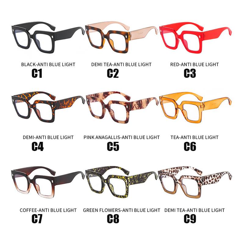Anti-blue Light Glasses Large Frame Square Eyewear Women Men Luxury Eyeglasses Blue Light Blocking Man Lady Computer Eyeglas