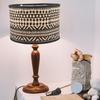Angoily Bamboo Lamp Shade Vintage Drum Lampshade Shade Decorative Lamp Cover for Chandeliers Floor Light Pendant Table Lamp