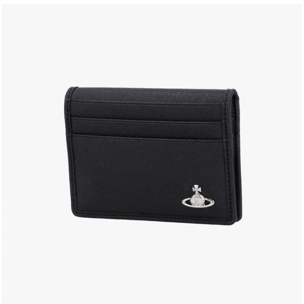 Vivienne Westwood Vegan Bio Green Saffiano Card Wallet N401