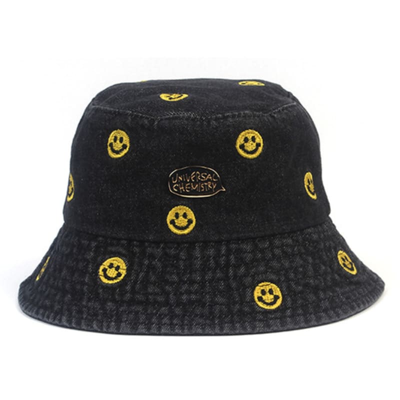 Universal Chemistry Smile Washing Black Denim Bucket Hat