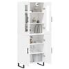 VidaXL Buffet haut Blanc 69,5x34x180 cm Bois d'ingénierie 3198233