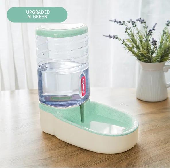 Automatischer Futterautomat Wasserspender Schwerkraft Haustierfutterspender Katze Wasserspender Großer Vorratsbehälter Futter Wassernapf