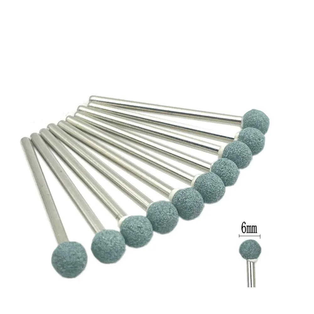 10pcs/set  Dental Stone Grinder Polisher Burs 2.35mm Shank For Contouring Shaping Porcelain Dental Rotary Stone Polisher