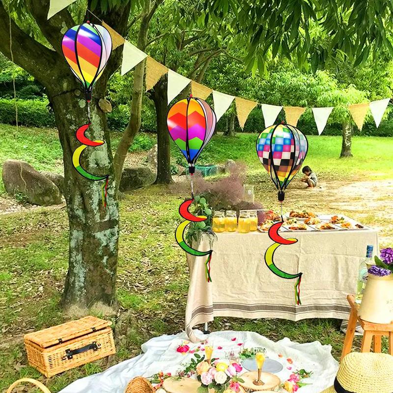 Wind Spinner Decorations Rainbow Pinwheels Whirligigs 3x Rainbow Twisted Decorations Windmills Hangable Windsock Whirlygig