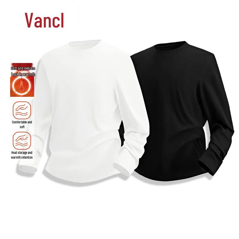 VANCL Men's Warm Fleece Long-Sleeve Base Layer T-Shirt