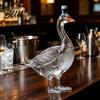 Botella de Exhibición de Whisky Decantador Forma de Ganso Pájaro Animal de Vidrio 3D Licor Esculpido para Exhibición de Bar Arte Dispensador de Vino Regalo para el Hogar Divertido Utensilio de Bar