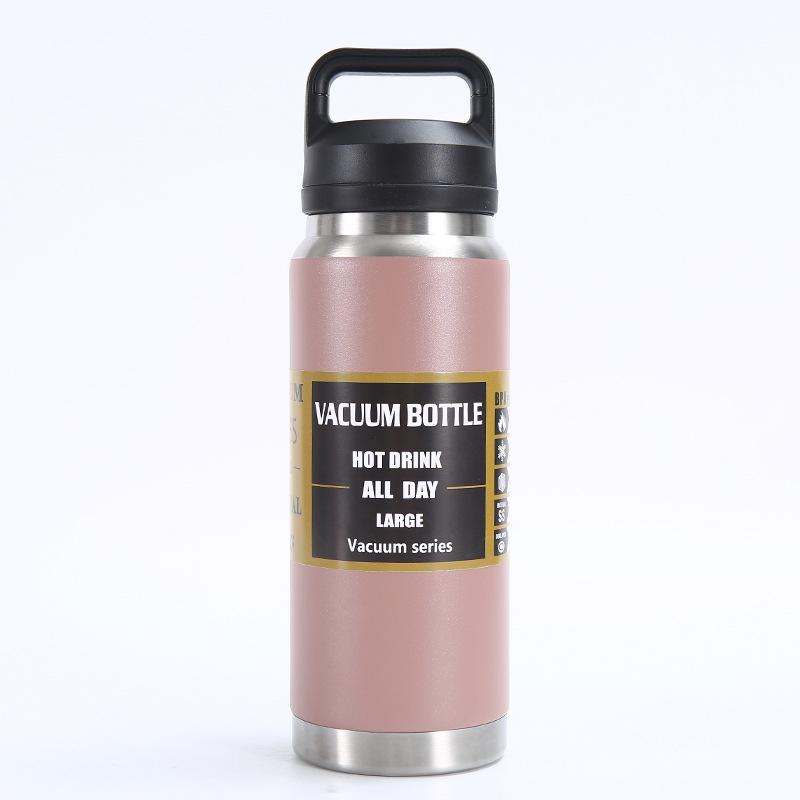 Isolierte 304 Edelstahl Wasserflaschen Doppelwandig isoliertes Wasser Weithals Tragbar für Sport Büro & Outdoor Radfahren