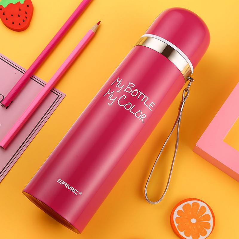 Large Capacity Thermos Cup 500ml /1000ml  Vacuum Flasks Portable Stainless Steel Thermos Cup Water Bottle Travel Tea Mug Office Thermos Cup
