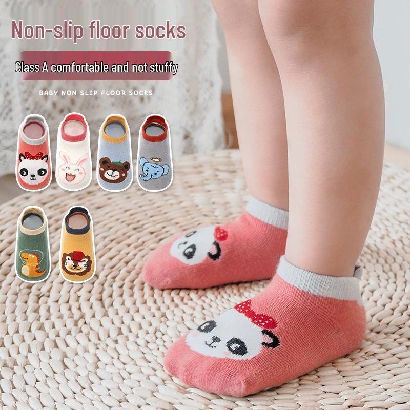 Rutschfeste Baby-Bodensocken - Niedliche Punkt-Trampolinsocken für Frühling & Herbst