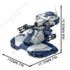 MOOXI Weltraumkrieg Panzer Modell Bausteine DIY Diorama Erwachsene Kinder Spielzeug Bausteine Set Montessori Geschenke Raumdekoration