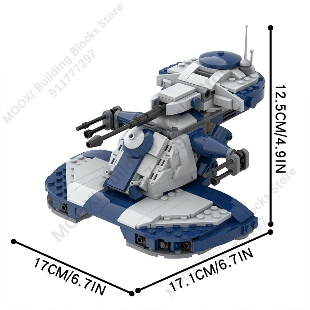 MOOXI Hvězdné války Bojový tank Model Cihličky DIY Dioráma Dospělí Děti Hračky Stavebnice Montessori Dárky Pokojová dekorace