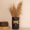 Dragonfly Vase | 9 Inch Matte Black Ceramic Flower Vase | Living Room Bedroom Home Decor