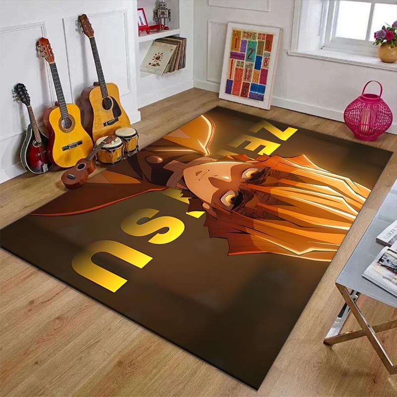Agatsuma Zenitsu (6)Printed Area Rug Carpet for Bedroom Living Room Home Decor Rugs Mat Non Slip Mat Rug for Bedside