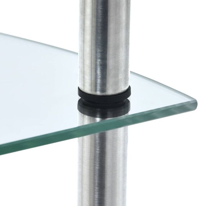VidaXL Étagère 3 niveaux Transparent 30x30x67 cm Verre trempé 249514