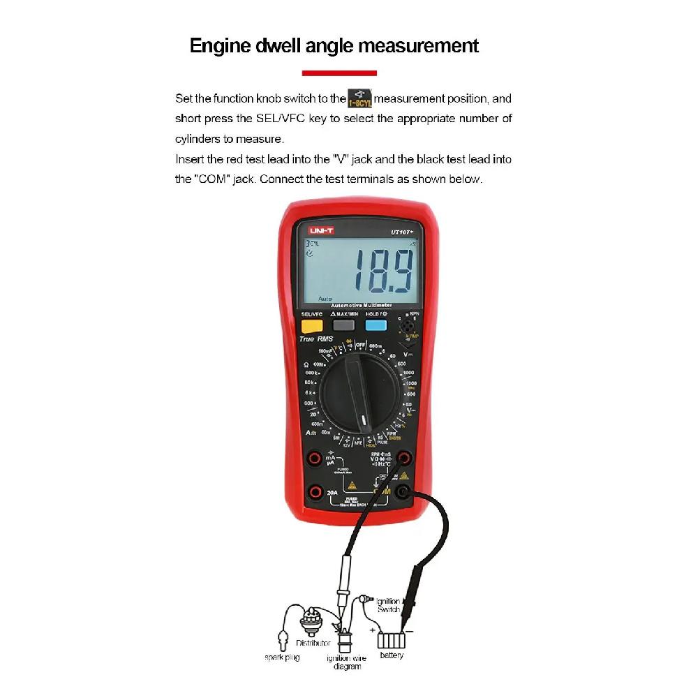 UNI-T UT105+ UT107+ Intelligent anti burn digital high-precision multimeter for automotive repair