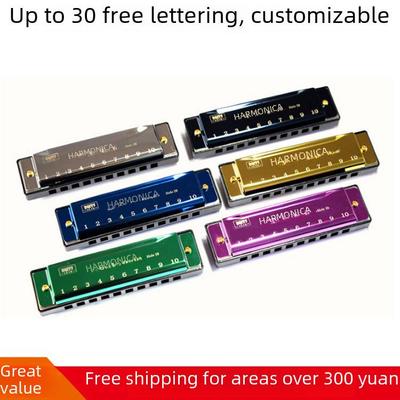 Titanium Copper Core 10-Hole Blues Harmonica for Kids, Educational Toy & Music Instrument