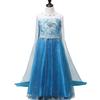 [YITING] Kids Princess Dress, Light Blue, Kids Cosplay Costume, Luxury 7-Piece Set (Princess Dress, Heart Tiara, Magic Wand, Gloves, Necklace, Ring, E