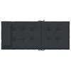 High Back Chair Cushions 2 Pcs Black Oxford Fabric