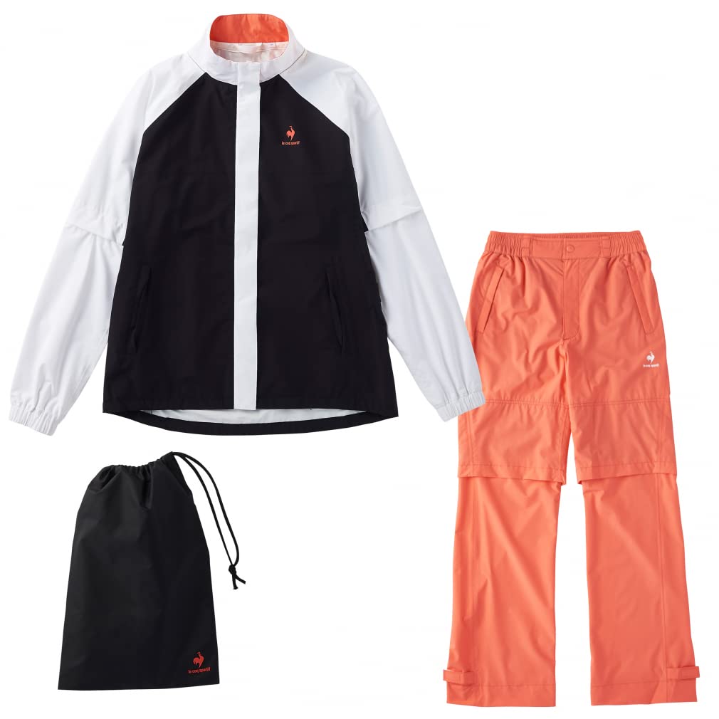 

Coq Sportif removable adjustable waist and PK00 S [Le Golf] Rainwear, lightweight, stretchy, set-up, flexible, water-resistant, breathable, sleeves,