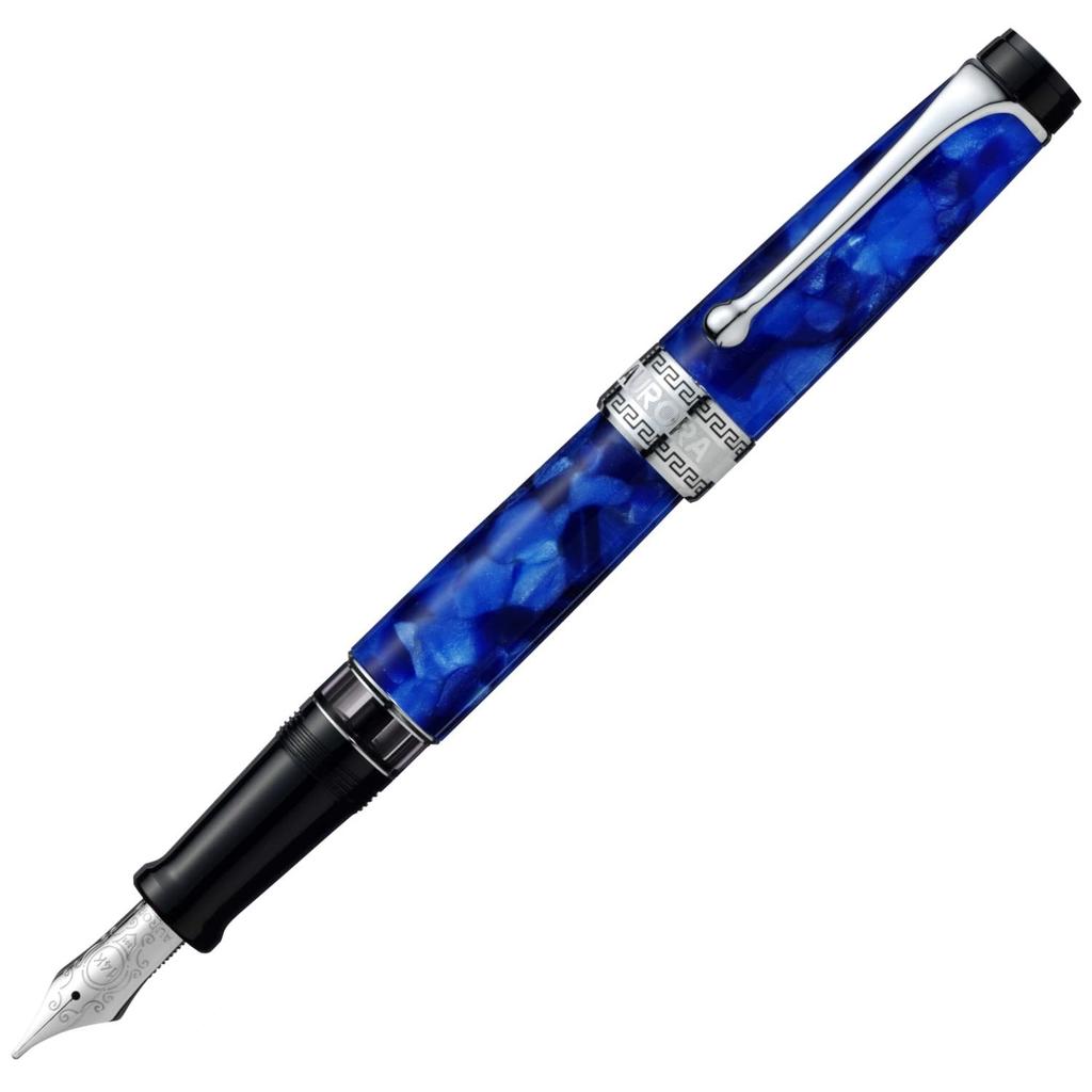 Aurora Fountain Pen M Medium Nib Optima Blue CT Type Official Import 996-CBM Ink-filling