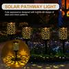 6Pcs Solar Pathway Lights Outdoor Waterproof Garden Decor Hollow Moon Star Lighting LED