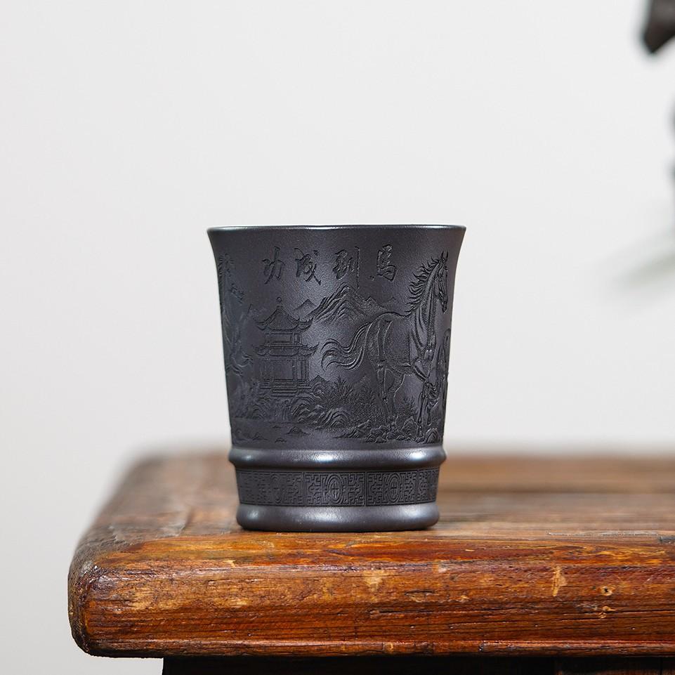 111ml Yixing Purple Clay Horse Teacup Japanese Tea Bowl Water Jug Tea-tasting Smelling Cup Jianzhan Master Cups Chinese Tea Set