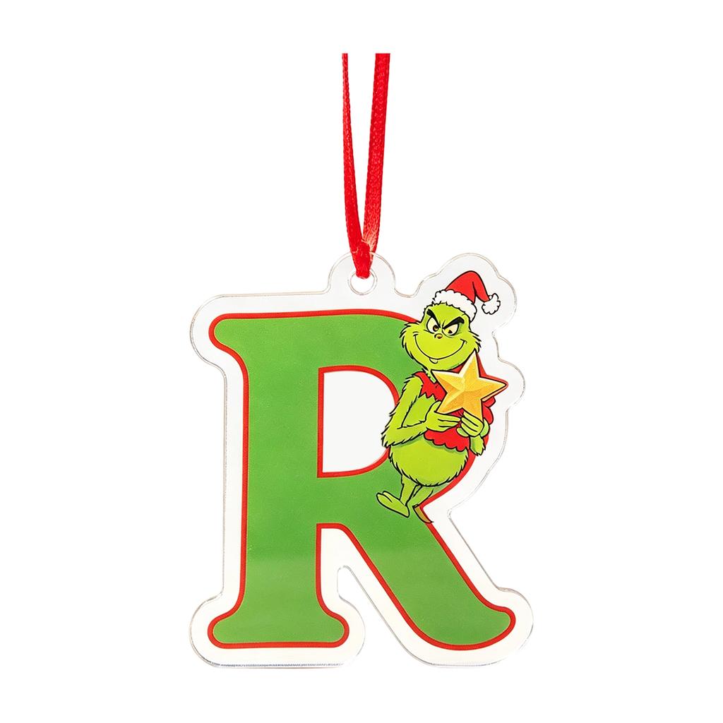 2D Christmas Ornaments, 26 Letters Flat Hanging Decorations for Holiday Decor